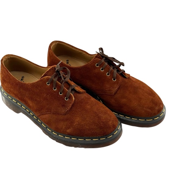NWOB Dr. Martens Men's Size 8 Women’s Size 9 Rust Suede Oxfords - Picture 1 of 10